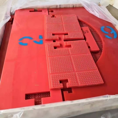 Tejido rojo antiderrapante tipo ZP rotativo Atble 30 mm Tejido antiderrapante de plástico para excavadora