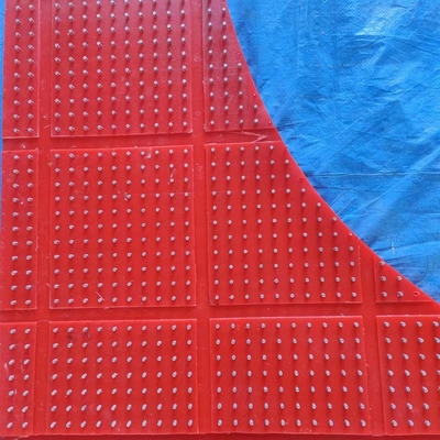 Tejido rojo antiderrapante tipo ZP rotativo Atble 30 mm Tejido antiderrapante de plástico para excavadora