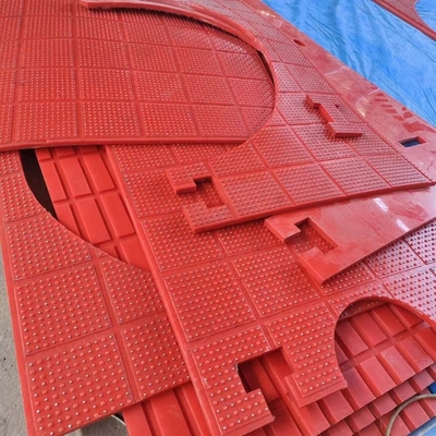 Tejido rojo antiderrapante tipo ZP rotativo Atble 30 mm Tejido antiderrapante de plástico para excavadora