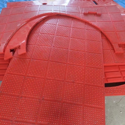 Tejido rojo antiderrapante tipo ZP rotativo Atble 30 mm Tejido antiderrapante de plástico para excavadora