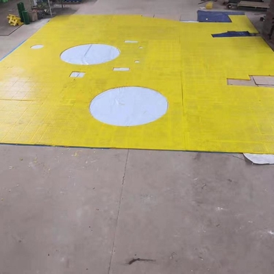 ZP275 Tabla giratoria Antiderrapante Mat PU amarillo Aplicar para la perforación de campos petrolíferos