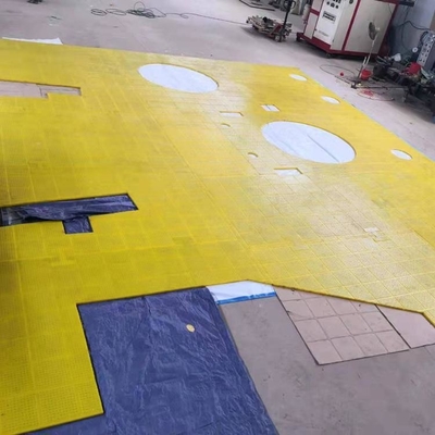 ZP275 Tabla giratoria Antiderrapante Mat PU amarillo Aplicar para la perforación de campos petrolíferos